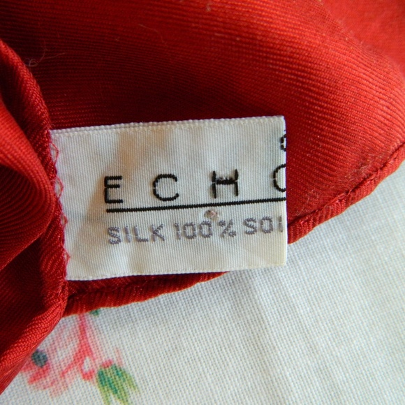 Vintage ECHO 100% Silk Scarf Maltese Dog Print - Picture 6 of 7